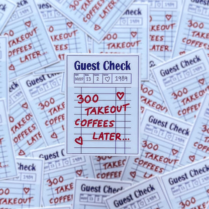 Is It Over Now? Guest Check Sticker